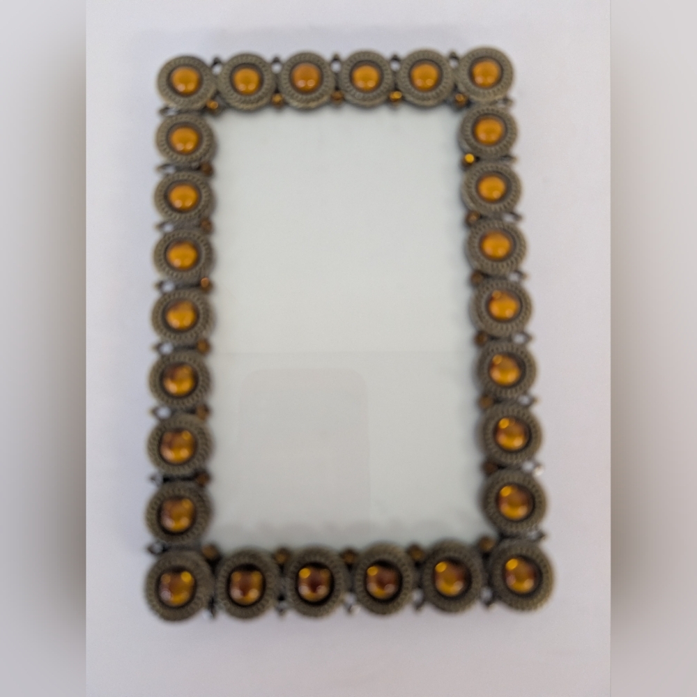 Picture Frame with Gold Crystal Accents